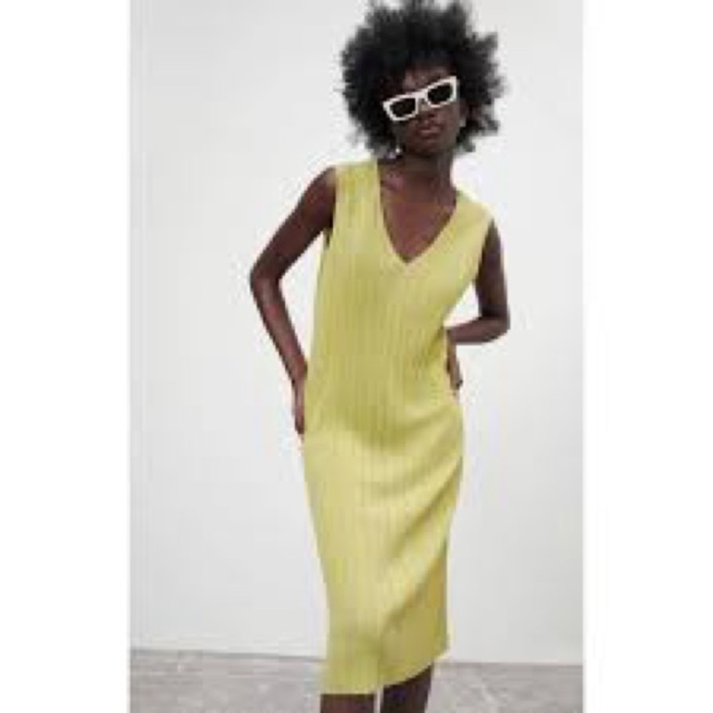 Zara Thread Knit Metallic Dress